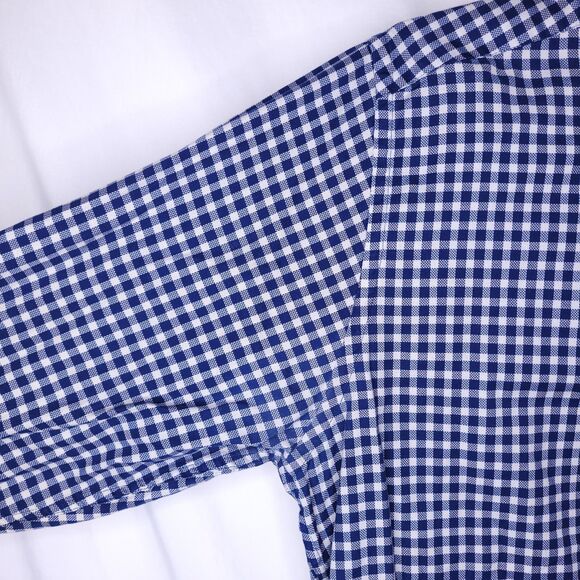 Southern Tide Shirt Mens Large Gingham Navy, White Classic Fit - Picture 3 of 11